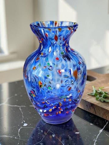 MurArt - Vaas - Glas - Insluitingen Regendecor, Antiek en Kunst