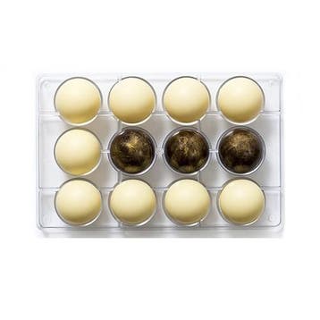 Chocolade Holvorm Halve Bol (12x) Ø50 mm, Verzenden, Nieuw