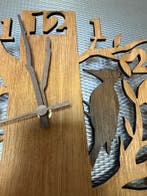 Houten wandklok specht in boom, Verzenden