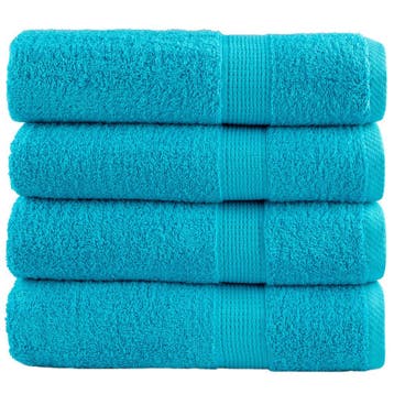 vidaXL Badhanddoeken SOLUND 4 st 600 g/m² 70x140 cm, Verzenden, Nieuw, Blauw