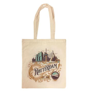 Tas katoen vintage city ornaments Rotterdam, Ophalen of Verzenden, Nieuw
