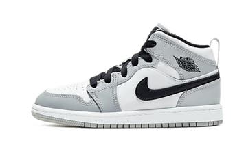 Jordan 1 Mid Light Smoke Grey (PS), Nieuw