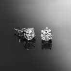 Witgouden Moissanite Oorknopjes | 0.6 - 4 ct | My Moissanite, Ophalen of Verzenden, Nieuw, Goud, Met edelsteen