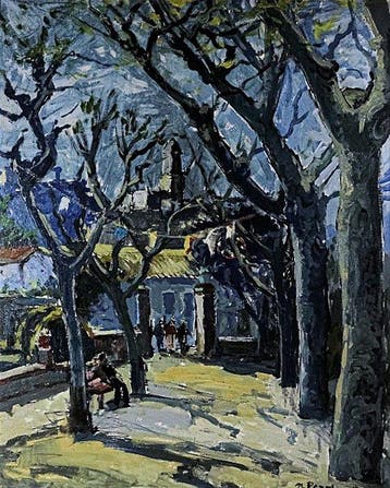 Narcis Peral i Gil 1912 - Paseo Arbolado, Antiek en Kunst