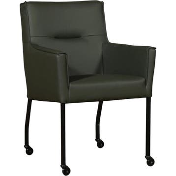 Set van 8 Leren eetkamerstoelen Lucky - Toledo Verde, Ophalen of Verzenden, Nieuw, Leer