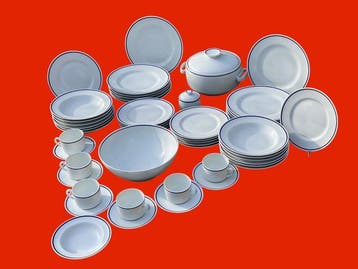 Richard Ginori - Tafelservies voor 12 (52) - Porselein, Antiek en Kunst