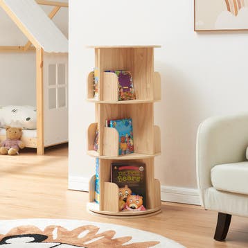 Kinderboekenkast Chasek 95xØ44 cm naturel [en.casa], Kinderen en Baby's, Verzenden, Nieuw