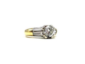 Ring - 18 karaat Geel goud, Witgoud - 1.40ct. tw. Diamant, Nieuw