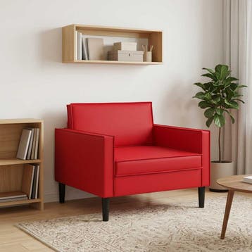 vidaXL XL fauteuil Rood Kunstleer, Huis en Inrichting, Verzenden, Nieuw