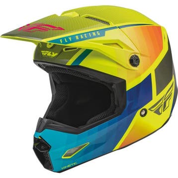 Crosshelm Fly Racing Kinetic Drift - Fluo Geel - MAAT M / L, Verzenden, Nieuw met kaartje, Offroadhelm
