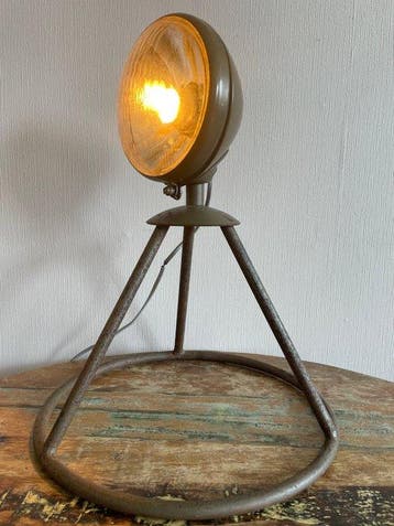Lamp - Metaal, Glas - Mobiele Militair Veldlamp