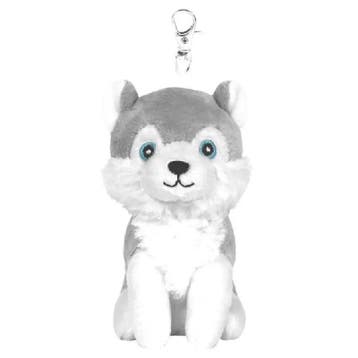 Billy husky knuffel - sleutelhanger - grijs/wit - 11 cm, Kinderen en Baby's, Speelgoed | Knuffels en Pluche, Verzenden, Nieuw