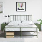 vidaXL Nachtkastjes 2 st 34,5x39x44 cm staal olijfgroen, Huis en Inrichting, Slaapkamer | Nachtkastjes, Verzenden, Nieuw, Metaal of Aluminium