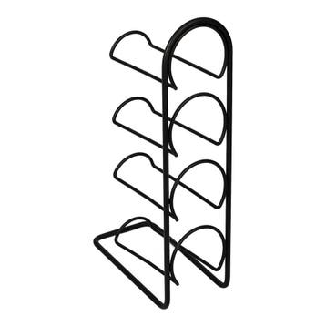 [en.casa] Wijnrek Anchamps metaal 43,5x11,5x21 cm zwart, Verzenden, Nieuw