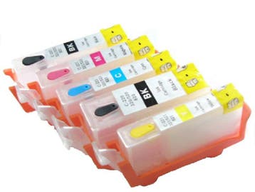 Geschikt Canon Pgi-520 & Cli-521 serie Navulbare cartridges, Nieuw, Cartridge, Inktmedia