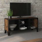 vidaXL Tv-meubel 105x36x47 cm metaal en MDF rustiek bruin, Huis en Inrichting, 100 tot 150 cm, Verzenden, Nieuw, Minder dan 100 cm
