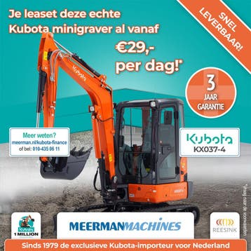 Kubota KX037-4 2026 (Al vanaf €48.550, snel leverbaar!), Ophalen of Verzenden, Graafmachine