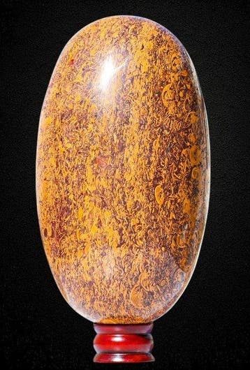 11 kg Grote kalligrafie jaspis Lingam / Mariam Stone Indiase