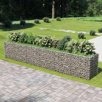 vidaXL Gabion plantenbak verhoogd 540x90x100 cm, 100 cm of meer, Verzenden, Nieuw, Metaal