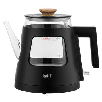 Botti Vivien glazen waterkoker – 0,9 L – 1000 W – Zwart –, Ophalen of Verzenden, Nieuw