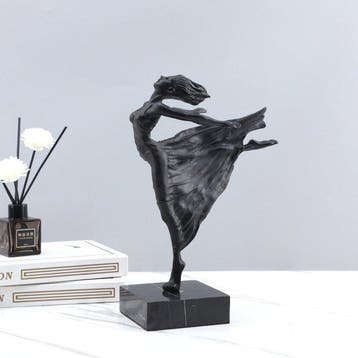 sculptuur, La Danse — Flying Dancer Sculpture, Matte Black