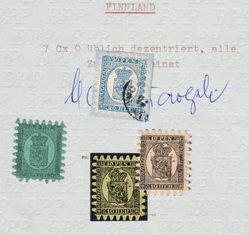 Finland - Finnland 1866 – 3 klassieke wapenuitgaven – 10, Postzegels en Munten, Postzegels | Europa | Scandinavië, Gestempeld