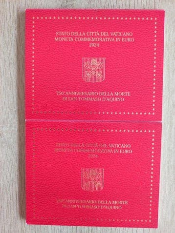 Vaticaan. 2 Euro 2024 Tommaso DAquino (2 coins) (Zonder