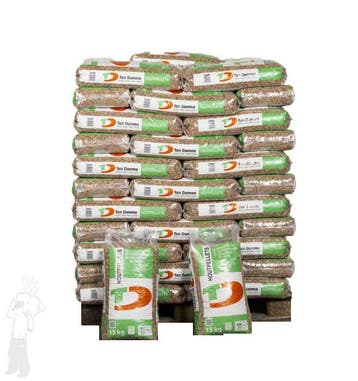 Ten Damme houtpellets Bruin (990 kg) | ENplus A1 houtpellets, Tuin en Terras, Minder dan 3 m³, Verzenden, Overige houtsoorten