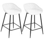 Set van 2 Bistro Barkrukken met Hollow Rugleuningen Voetsteu, Huis en Inrichting, Barkrukken, Verzenden, Nieuw