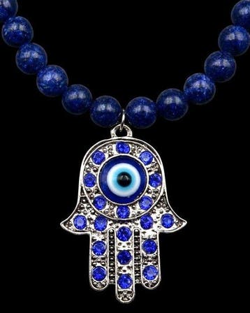 Lapis lazuli - Ketting Hand van Fatma - Beschermt tegen het