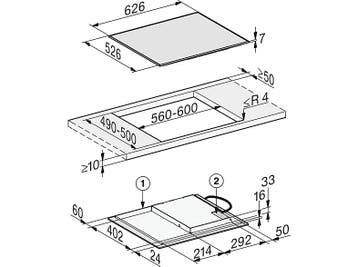 Miele - Inductie Kookplaat - Zilver, Witgoed en Apparatuur, Verzenden, Nieuw, Inductie, 4 kookzones