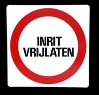 Kunststof aanduidingsbord inrit vrijlaten, Verzenden