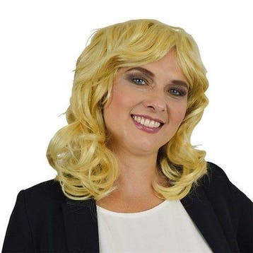 Linda pruik blond, Verzenden, Nieuw, Feestartikel