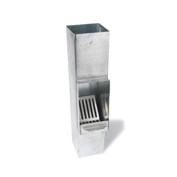 RHEINZINK Bladafscheider bladvanger 80mm vierkant zink, Ophalen of Verzenden, Nieuw