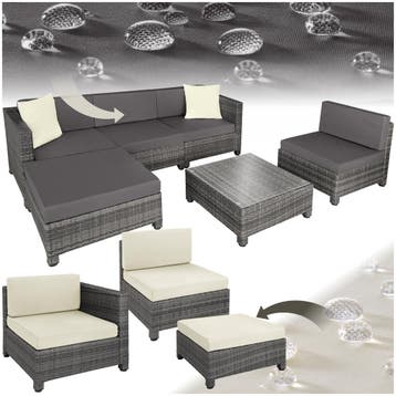 Rotanlounge met aluminium frame, Tuin en Terras, Tuinsets en Loungesets, Verzenden, Nieuw