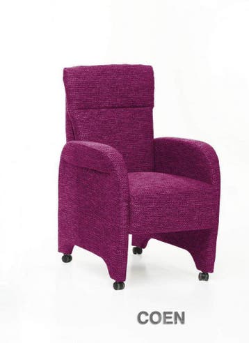 Eetkamerstoel Coen - eetkamerstoelen - Roze, Nieuw, Stof