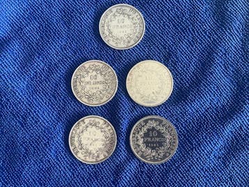 Frankrijk. 10 Francs 1965 Hercule (5 munten)