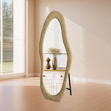 LoXa Passpiegel Velanto Taupe – 160x60 cm – Alleen Staand –, Huis en Inrichting, Woonaccessoires | Spiegels, Verzenden, Nieuw