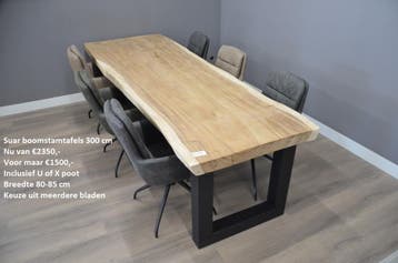 Boomstamtafel| Goedkoopste van Nederland - 500+ bladen, Boomstamtafel, Nieuw, 200 cm of meer, Overige houtsoorten