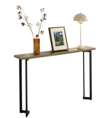 Consoletafel 120 cm – industrieel smal met metalen frame, Huis en Inrichting, Tafels | Sidetables, Verzenden, Nieuw