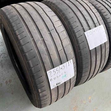 2 x Hankook Ventus S1 Evo3 255-45-19 Zomerbanden 4mm, Auto-onderdelen, Banden en Velgen, 19 inch, Gebruikt, 255 mm, Ophalen of Verzenden