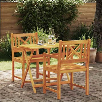 vidaXL Tuinstoelen 2 st Naturel Massief Acaciahout, Tuin en Terras, Tuinstoelen, Verzenden, Nieuw