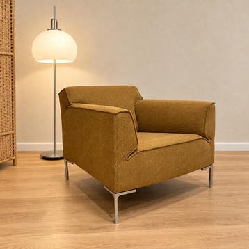 NIEUW GESTOFFEERD Bloq Fauteuil + GARANTIE | NP €2.249, Huis en Inrichting, Design Fauteuil Stoel Design on Stock, Nieuw, 75 tot 100 cm