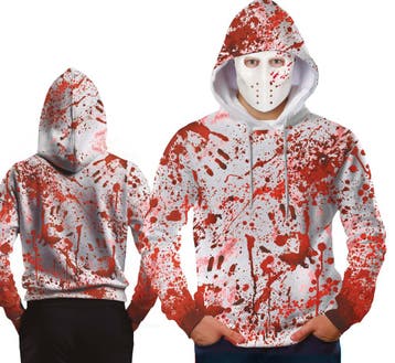 Hoodie Bebloed met Masker, Verzenden, Nieuw, Feestartikel