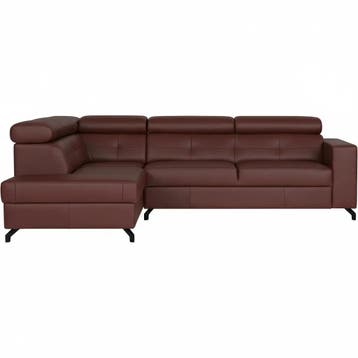 Leren hoekbank Nova - 2.5-zits arm rechts + Longchair arm, Huis en Inrichting, 250 tot 300 cm, Bohemian, Industrieel, Modern, Scandinavisch