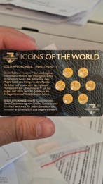 Rwanda. 10 Rwandan Franc 2016, 7x Gold in Coincard ICONS OF