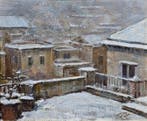 Attilio Toro (1892-1982) - La nevicata del 1956, Antiek en Kunst, Kunst | Schilderijen | Klassiek