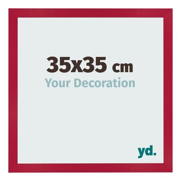 Fotolijst 35x35 cm - Rood - MDF - Bologna, Verzenden, Nieuw