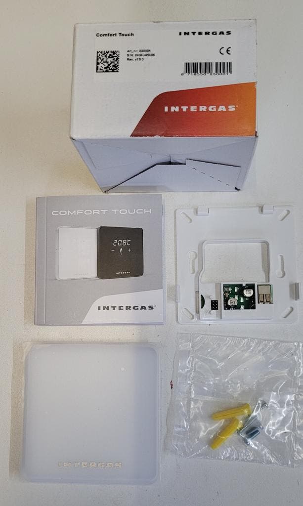 Intergas Thermostaat Comfort Touch WIT  nieuw 030004, Doe-het-zelf en Verbouw, Verwarming en Radiatoren, Nieuw, Ophalen of Verzenden