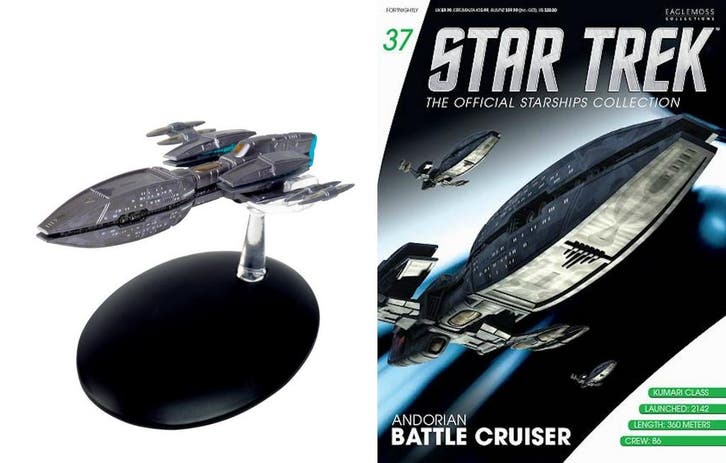 Star Trek Eaglemoss 37 Andorian Battle Cruiser, Verzamelen, Speelgoed